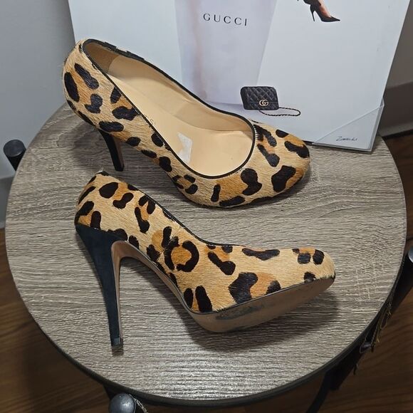 Talbots Pony Hair Cheetah Print Pumps - Picture 5 of 10